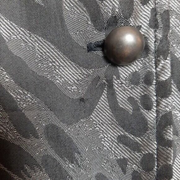 COLDWATER CREEK / Blazer Jacket Button Front Black & Grey Abstract Sz L - Picture 8 of 14
